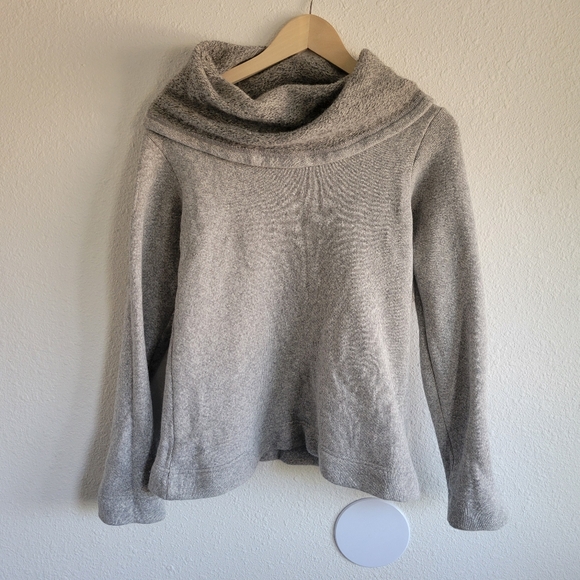 J. Crew Sweaters - J. Crew Wool Blend Funnel Cowel Neck Gray Sweater Women's Size M